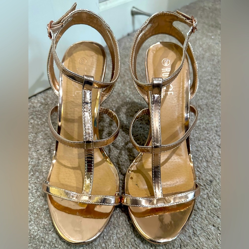 Glitter heel Sandals